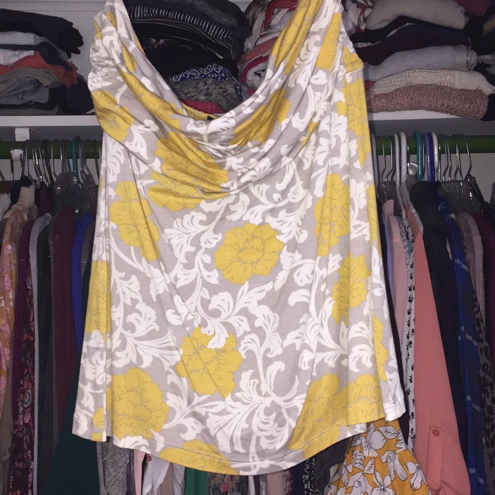 Lot of Express shirts/ tops. Tube top yellow